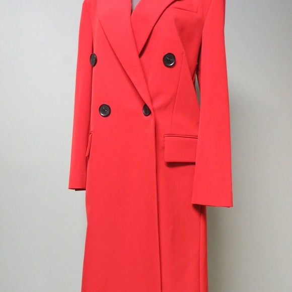 ISO PROENZA Schouler Red Wool Technical Suiting Coat 2020 era - Picture 5 of 7
